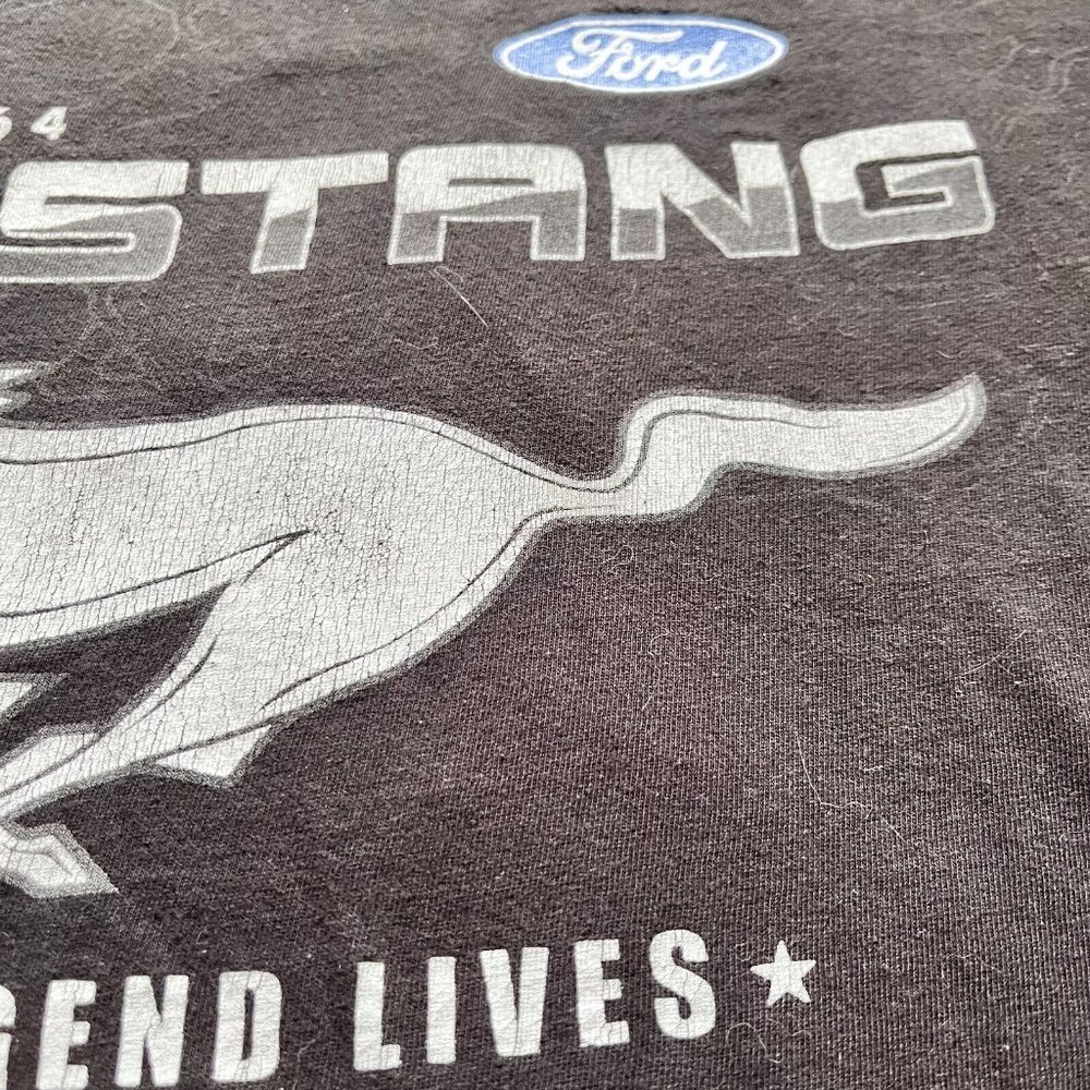 Ford Mustang Since 1964 Racing Graphic Black T-Shirt 100% Cotton XXL - Picture 7 of 8